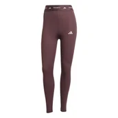 Legginsy - Legginsy treningowe damskie adidas TECHFIT 7/8 bordowe JI5550 - miniaturka - grafika 1
