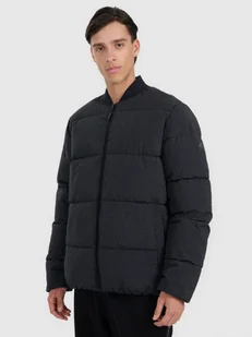 Męska kurtka puchowa pikowana 4F 4FWAW25TDJAM0709 - czarna - Kurtki i kamizelki sportowe męskie - miniaturka - grafika 1