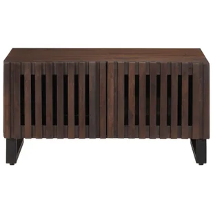 vidaXL Stolik kawowy brązowy 80x51x40 cm lite drewno mango - Ławy i stoliki kawowe - miniaturka - grafika 1