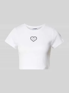 T-shirt krótki z wycięciem model ‘STINE’ - Koszulki i topy damskie - miniaturka - grafika 1