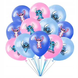 ZESTAW BALONÓW URODZINOWYCH LILO I STITCH STICH NA URODZINY PINK ANGEL - Balony i akcesoria - miniaturka - grafika 1