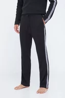 Spodnie męskie - Michael Kors spodnie bawełniane lounge kolor czarny z aplikacją - miniaturka - grafika 1