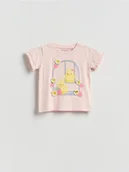 Bluzki dla niemowląt - Reserved - T-shirt z aplikacją - różowy - miniaturka - grafika 1