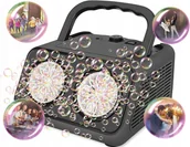 Bańki mydlane - Maszyna Do Baniek Mydlanych Wytwornica Generator Pistolet Na Bańki Płyn - miniaturka - grafika 1