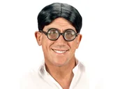 Dodatki do strojów karnawałowych - Czarna męska peruka - 1 szt. - miniaturka - grafika 1