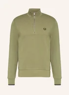 Moda i Uroda OUTLET - Fred Perry Bluza Dresowa Typu Troyer gruen - miniaturka - grafika 1
