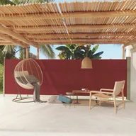Pawilony ogrodowe - vidaXL Wysuwana markiza boczna na taras, 160 x 600 cm, czerwona vidaXL - miniaturka - grafika 1