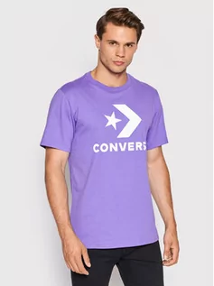 Koszulki i topy damskie - Converse T-Shirt Star Chevron 10018568-A31 Fioletowy Standard Fit - grafika 1