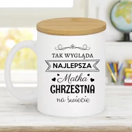 Kubki - Kubek z nadrukiem dla Chrzestnej / Kubek z pokrywką - miniaturka - grafika 1