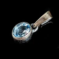 Naszyjniki - Minima- topaz w czerni srebra - miniaturka - grafika 1