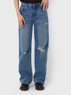 Spodnie damskie - Noisy May Jeansy 27018105 Niebieski Loose Fit - miniaturka - grafika 1