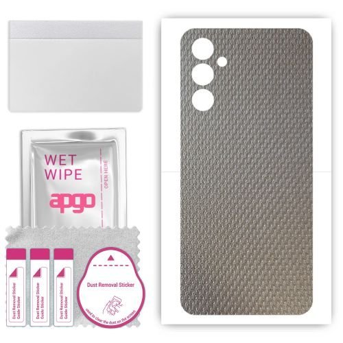 folia naklejka skórka strukturalna na TYŁ do Samsung Galaxy A54 - Aluminium krople - apgo SKINS