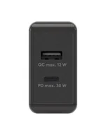 Kable komputerowe i do monitorów - Goobay USB-C PD dual fast charger 30 watts black, 1x USB-A, 1x USB-C PD 61673 - miniaturka - grafika 1