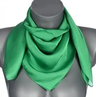 Apaszki i szaliki damskie - Chusta damska apaszka SATYNOWA gawroszka wielofunkcyjna zielona - miniaturka - grafika 1