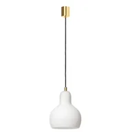 Lampy sufitowe - Kaspa Wisząca lampa nowoczesna LONGIS 10878105 biała kopuła nad łóżko - miniaturka - grafika 1