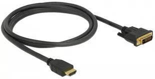 Delock 85653 Dwukierunkowy kabel HDMI do DVI-D 24+1 1,5 m czarny - Kable - miniaturka - grafika 1