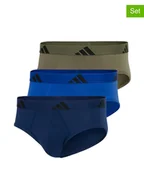 Majtki męskie - adidas Slipy (3 pary) w kolorze granatowym, khaki i niebieskim - miniaturka - grafika 1