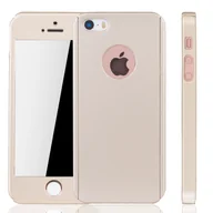 Etui i futerały do telefonów - Etui na telefon komórkowy Pokrowiec ochronny na Apple iPhone 5 / 5s / SE Pełna obudowa Osłona ekranu 360 Gold - miniaturka - grafika 1