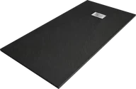 Brodziki prysznicowe - Mexen Hugo brodzik prostokątny SMC 170 x 80 cm, czarny, maskownica inox - 42708017-X - miniaturka - grafika 1