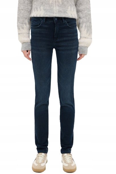 MUSTANG JEANSY RURKI WYSOKI STAN CIEMNY NIEBIESKI 31/34 J9A