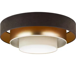 Duolla - LED Plafon LUNETA LED/26W/230V śr. 60 cm 4000K brązowy/złoty - Lampy sufitowe - miniaturka - grafika 1
