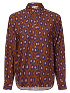 Bluzki damskie - Marie Lund Bluzka damska Kobiety wiskoza wielokolorowy|niebieski wzorzysty, 34 - miniaturka - grafika 1