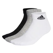 Skarpetki męskie - Skarpetki adidas  Cushioned Sportswear Ankle Socks 3 Pairs Grey/White/Black  L - miniaturka - grafika 1