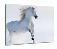 Deski do krojenia - szklana osłona kuchenna Biały koń śnieg zima 60x52, ArtprintCave - miniaturka - grafika 1