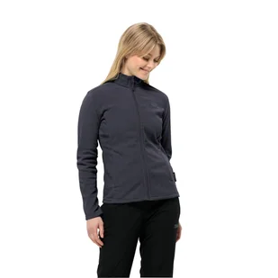 Damska bluza polarowa Jack Wolfskin TAUNUS FZ W graphite - XS - Bluzy damskie - miniaturka - grafika 1