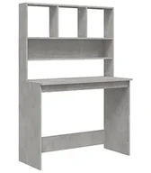 Biurka - Elior Biurko z półkami nad blatem betonowa szarość Z2-N98 - miniaturka - grafika 1