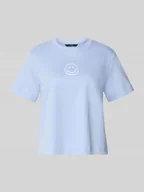 Koszulki i topy damskie - Oversize’owy T-shirt z czystej bawełny model 'SARA METTE' - miniaturka - grafika 1