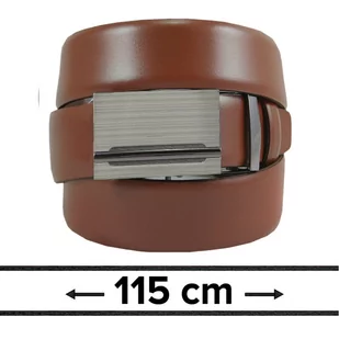 Pasek Brązowy do Spodni 115 cm, Automatyczna Klamra, Skórzany, Elegancki -VICTORIO - Victorio - Paski - miniaturka - grafika 1