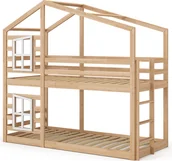 Łóżka dla dzieci i młodzieży - Vitalispa Łóżko piętrowe Maja, 90x200 cm, Brązowy - miniaturka - grafika 1
