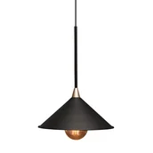 Lampy sufitowe - Lampa wisząca metalowa Merto 5065 Shilo trójkątne abażur czarny - miniaturka - grafika 1