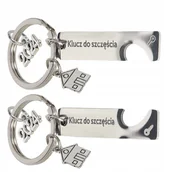 Breloki - Brelok klucz do szczęścia własny dom mieszkanie pamiątka prezent nowy dom - miniaturka - grafika 1