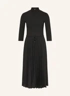 Sukienki - Tommy Hilfiger Sukienka Z Mieszanki Materiałów Z Rękawami 3/4 schwarz - miniaturka - grafika 1