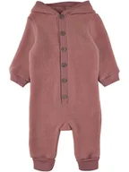 Pajacyki dla niemowląt - mikk-line Wełniany kombinezon w kolorze szaroróżowym - miniaturka - grafika 1