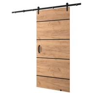 Drzwi wewnętrzne - Drzwi przesuwne wewnętrzne naścienne, drzwi loft do zabudowy, system przesuwny Loftiko 90 wzór IV - miniaturka - grafika 1