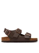 Sandały męskie - Birkenstock Sandały Milano 034703 Brązowy - miniaturka - grafika 1
