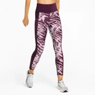 Spodnie sportowe damskie - Legginsy damskie Puma  Run 5K Graphic High Waist 7/8 Tight Grape Wine M - miniaturka - grafika 1