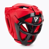 Ochraniacze do sportów walki - Kask bokserski RDX Guard Grill T1 red - miniaturka - grafika 1