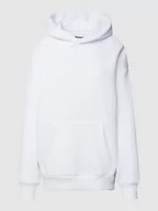 Bluzy damskie - Bluza z kapturem z nadrukiem z logo - miniaturka - grafika 1