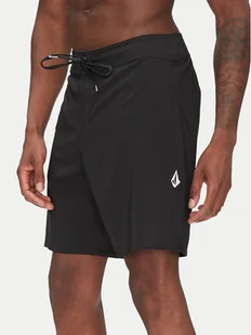 Volcom Szorty kąpielowe Lido Solid A0812416 Czarny Regular Fit - Kąpielówki męskie - miniaturka - grafika 1