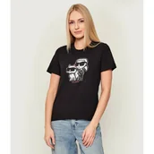 Koszulki i topy damskie - Karl Lagerfeld T-shirt IKON SKETCH DUO Regular Fit - miniaturka - grafika 1