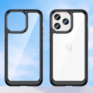 Outer Space Case etui iPhone 14 Pro Max sztywny pokrowiec z żelową ramką czarny - Etui i futerały do telefonów - miniaturka - grafika 8
