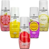 Syropy i koncentraty owocowe - 5x Syrop do SodaStream 440ml - Pink Grejpfruit Zero, Lemon Zero, Wiśnia Bez Cukru, Passionfruit Zero, Elderflower Zero - miniaturka - grafika 1