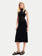 Sukienki - Desigual Sukienka codzienna Nueva York 24SWVK11 Czarny Regular Fit - miniaturka - grafika 1