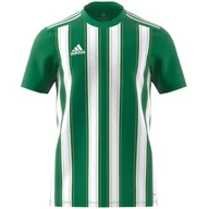 Moda i Uroda OUTLET - Koszulka adidas Striped 21 JSY M (kolor Biały. Zielony, rozmiar S) - miniaturka - grafika 1