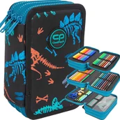 Piórniki - Piórnik 3-komorowy z wyposażeniem Coolpack Jumper 3 fossil - miniaturka - grafika 1