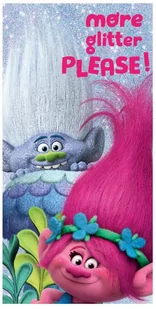 Trolle Ręcznik Plażowy Kąpielowy Popy Trolls - Okrycia kąpielowe dla dzieci - miniaturka - grafika 1
